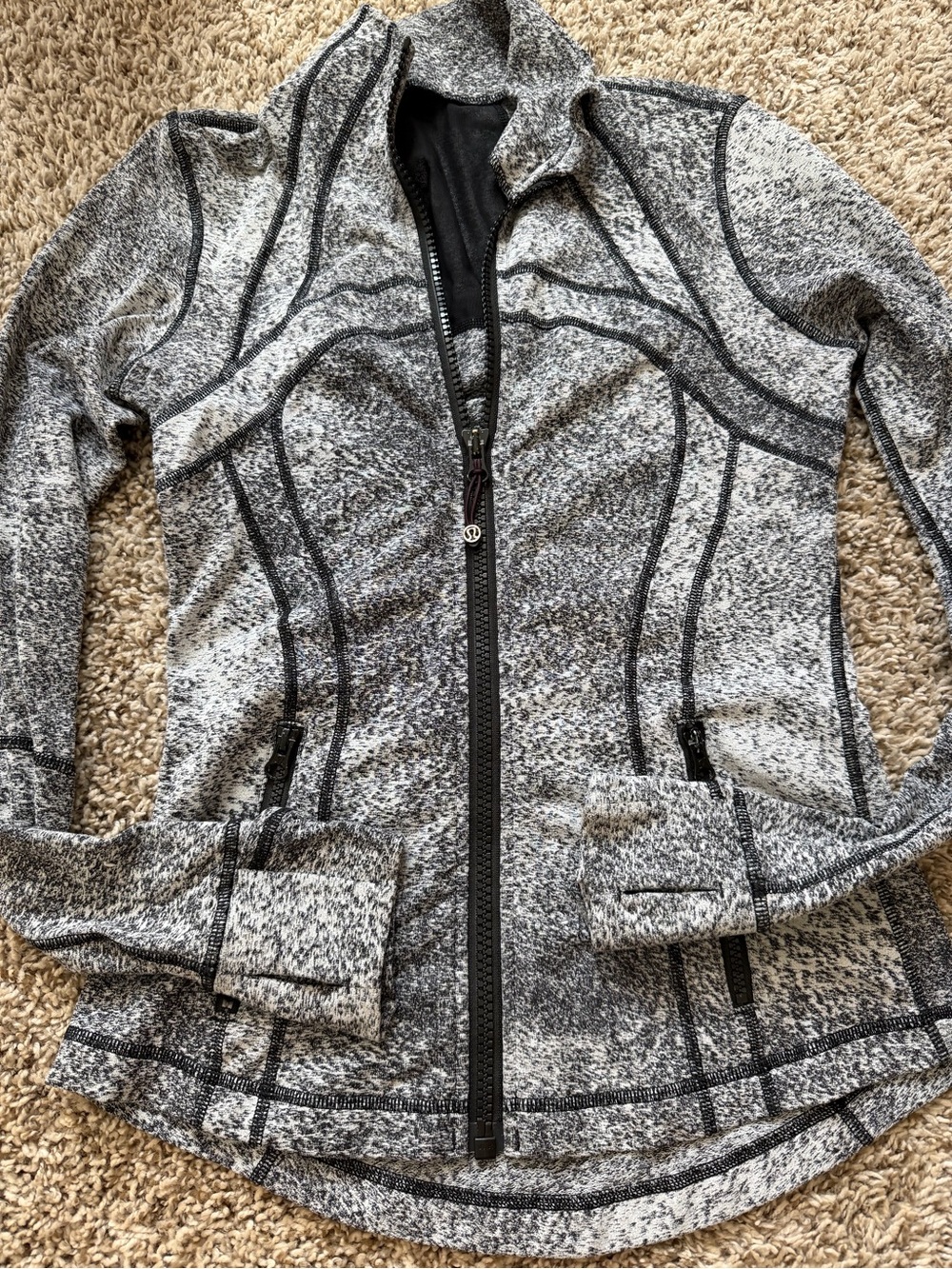 lululemon athletica Heather Gray Full-Zip Sculpt Jacket